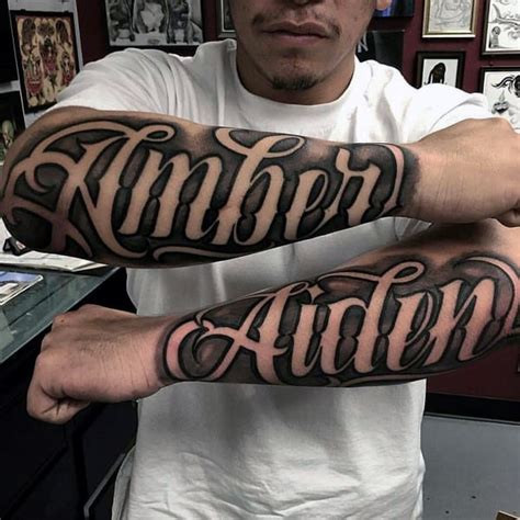 Masculine Cursive Tattoos for Men