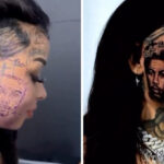 Chrisean Rock showcases her new Blueface tattoo in an Instagram video.