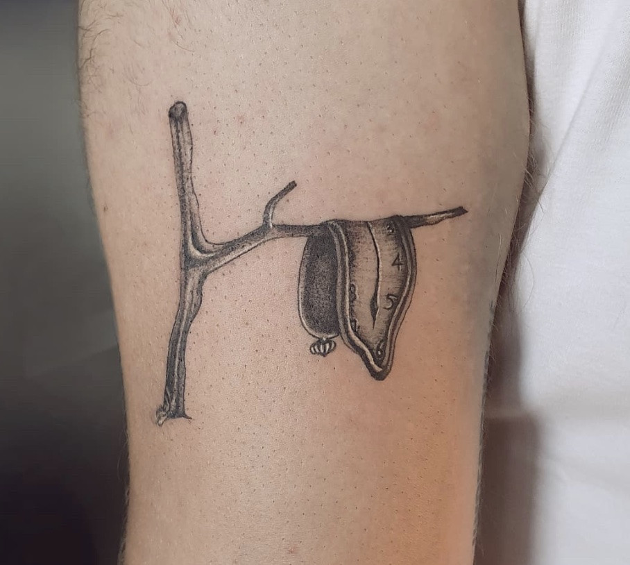 Dali Clock Tattoo