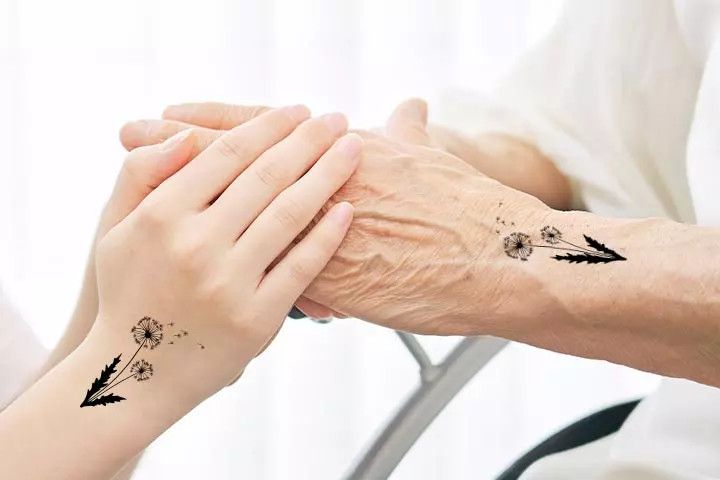 Dandelion Seeds Tattoo for Mother and Daughter