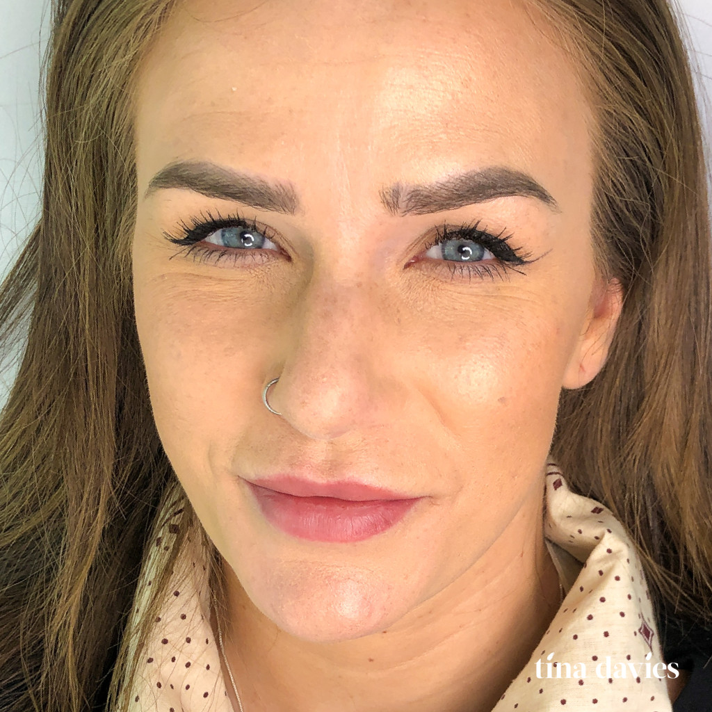 Day 30 of Lip Blush Tattoo Healing Process Showing Final Healed Lip Color
