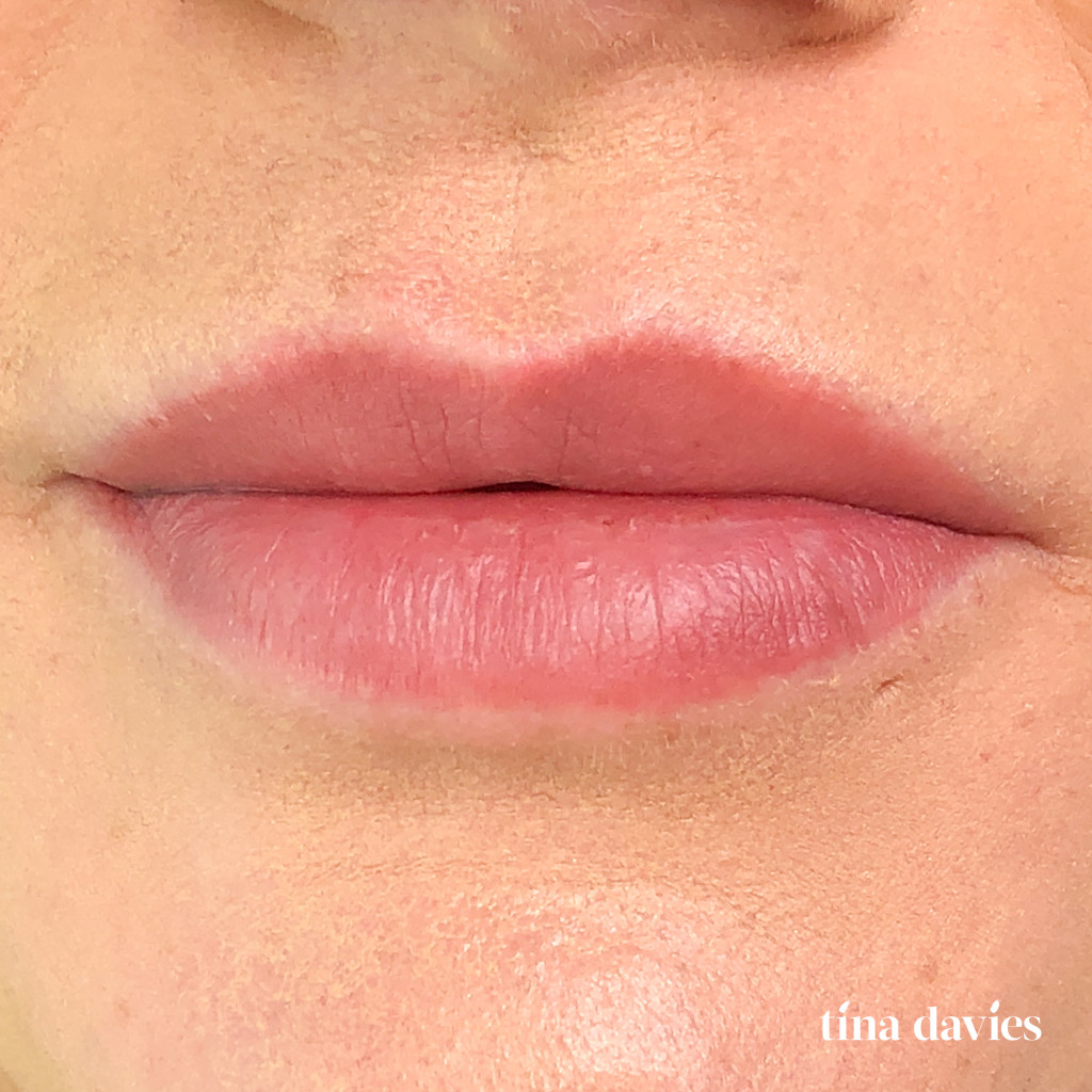 Day 30 Close-up of Healed Lip Blush Tattoo for Natural Lip Enhancement