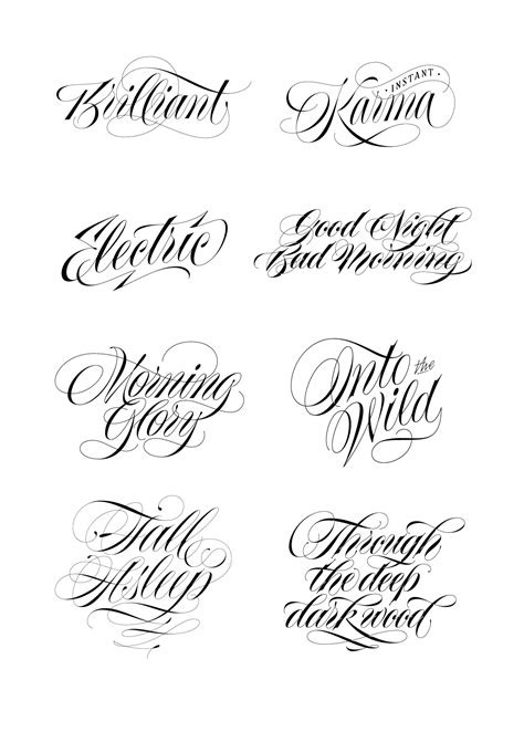 Decorative tattoo lettering styles