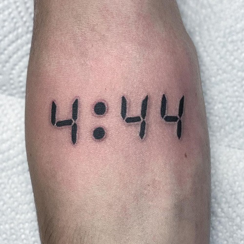 Digital Clock Tattoo