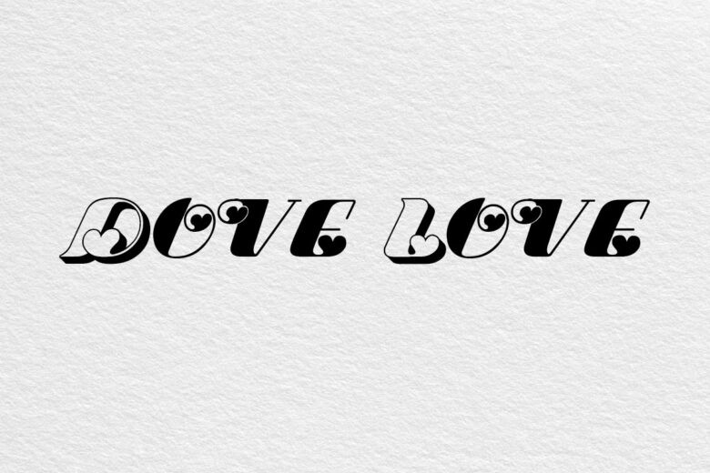 Dove Love font example