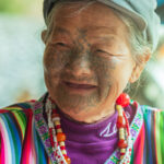 Dulong woman with tattoos on her face