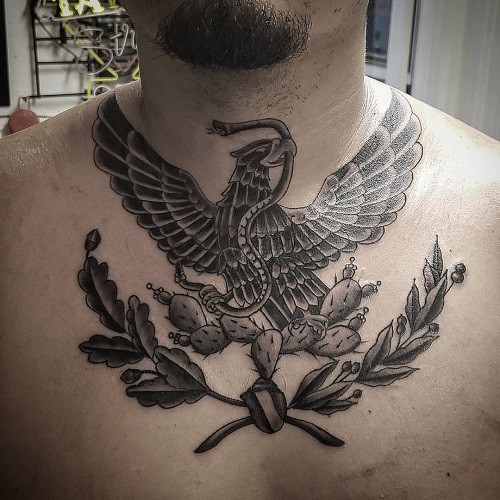 Eagle Throat Tattoo