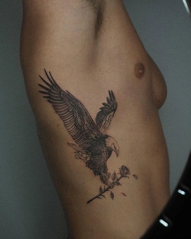 Eagle Rib Tattoo Men