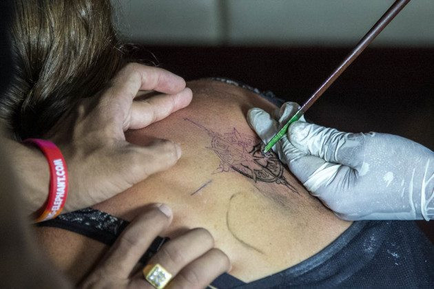 Bamboo Tattoo by hand in Thailand