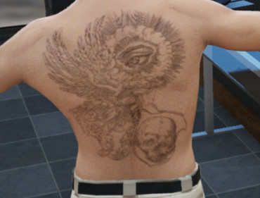 A detailed black ink feather mural tattoo on a woman's back, showcasing intricate line work and shading, exemplifying delicate and artistic female back tattoo styles.