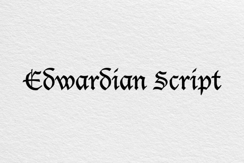 Edwardian Script font example