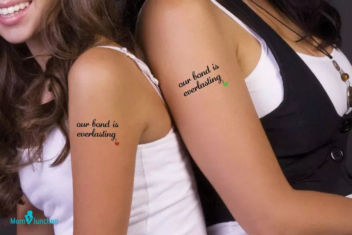 Everlasting bond mother-daughter tattoo, symbolizing lifelong connection