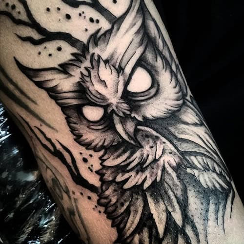 Evil Owl Tattoo