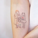 Geometric family symbol tattoo on a man's hand