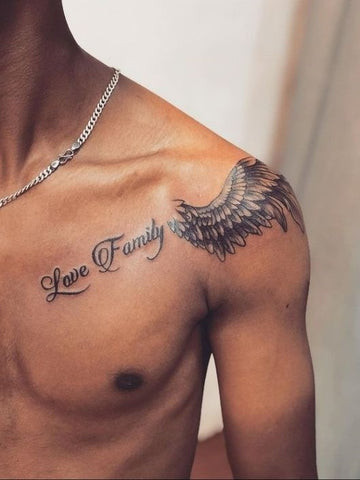 Chest Name Tattoo for Men