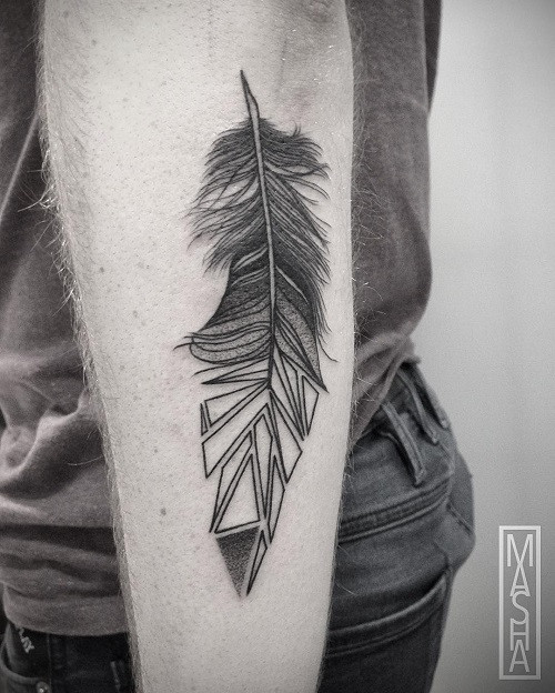 Feather Tattoo Forearm