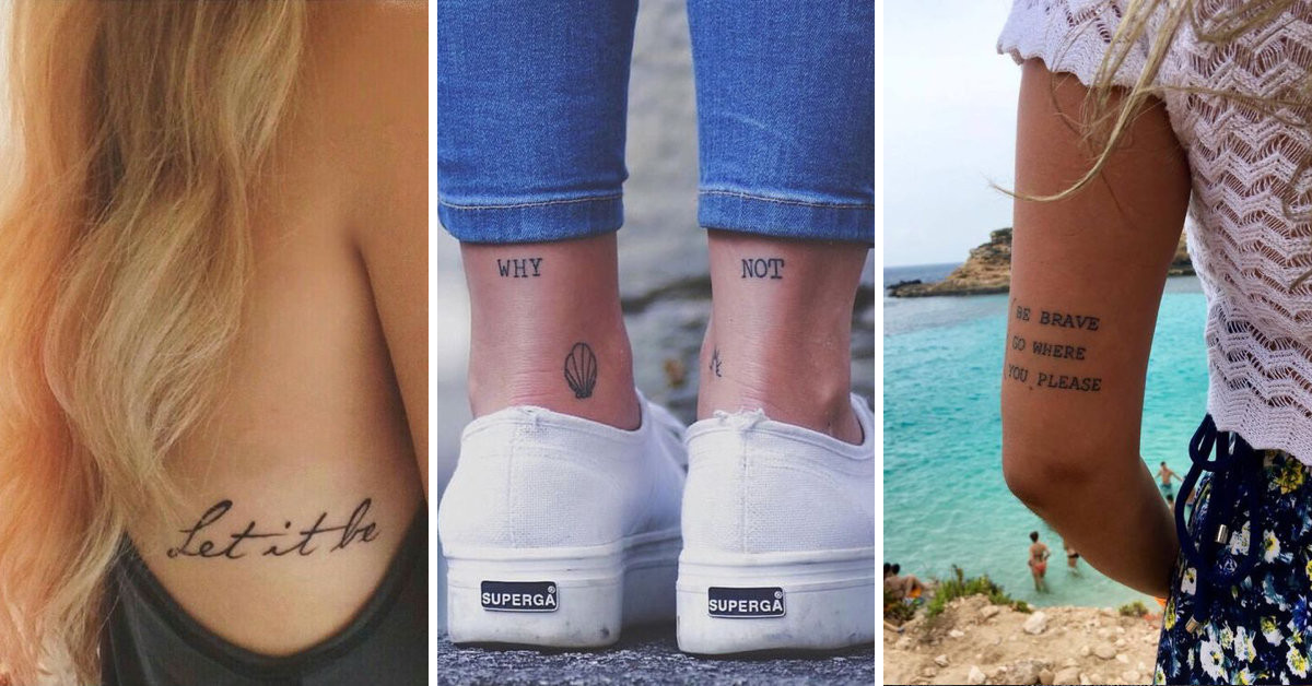 Inspirational quote tattoo for women