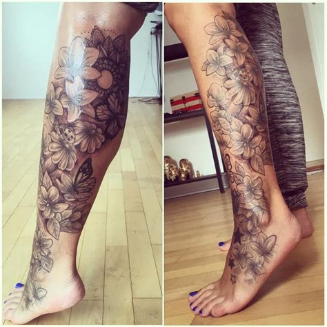 Female Leg Tattoo Design 1