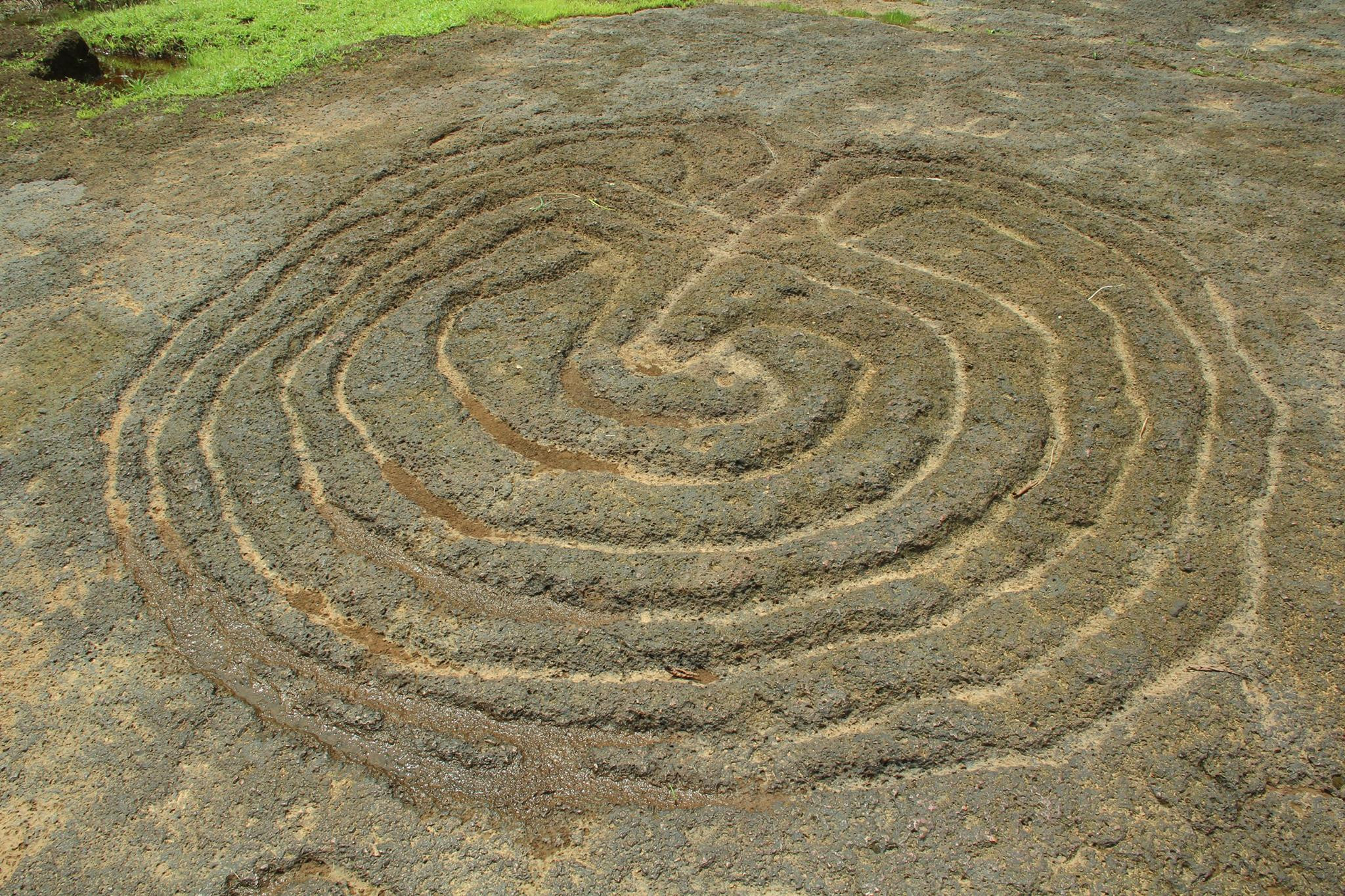 2500-year-old labyrinth rock carving in Goa