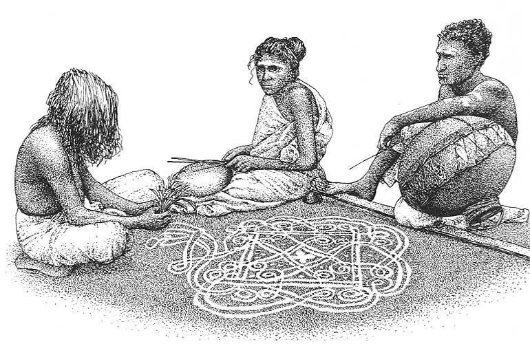 Drawing a Kolam design