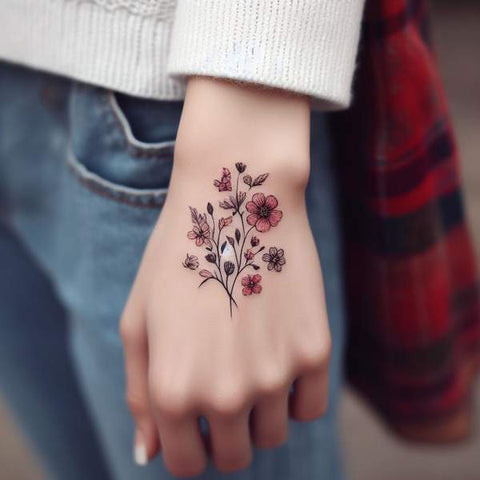 Floral Hand Tattoo