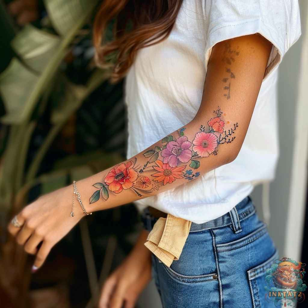 Visible and meaningful forearm tattoo for women.