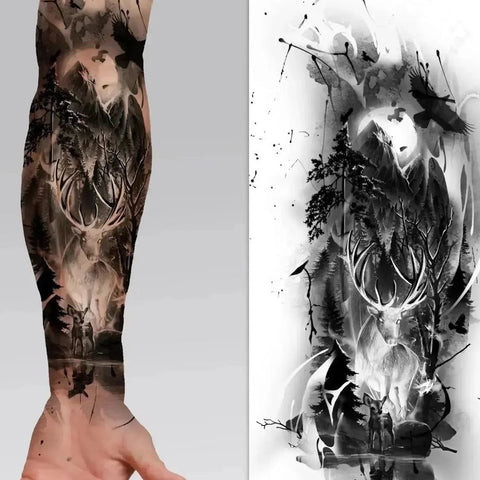 Various forearm tattoo stencils showcasing different designs and patterns, essential tools for artists to ensure precision and creativity in tattoo application.