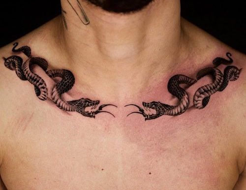 Two Headed Gemini Snake Tattoo Design