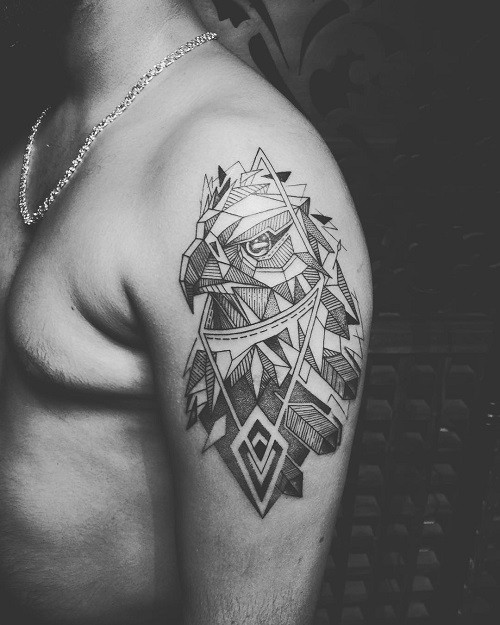 Geometric Eagle Tattoo