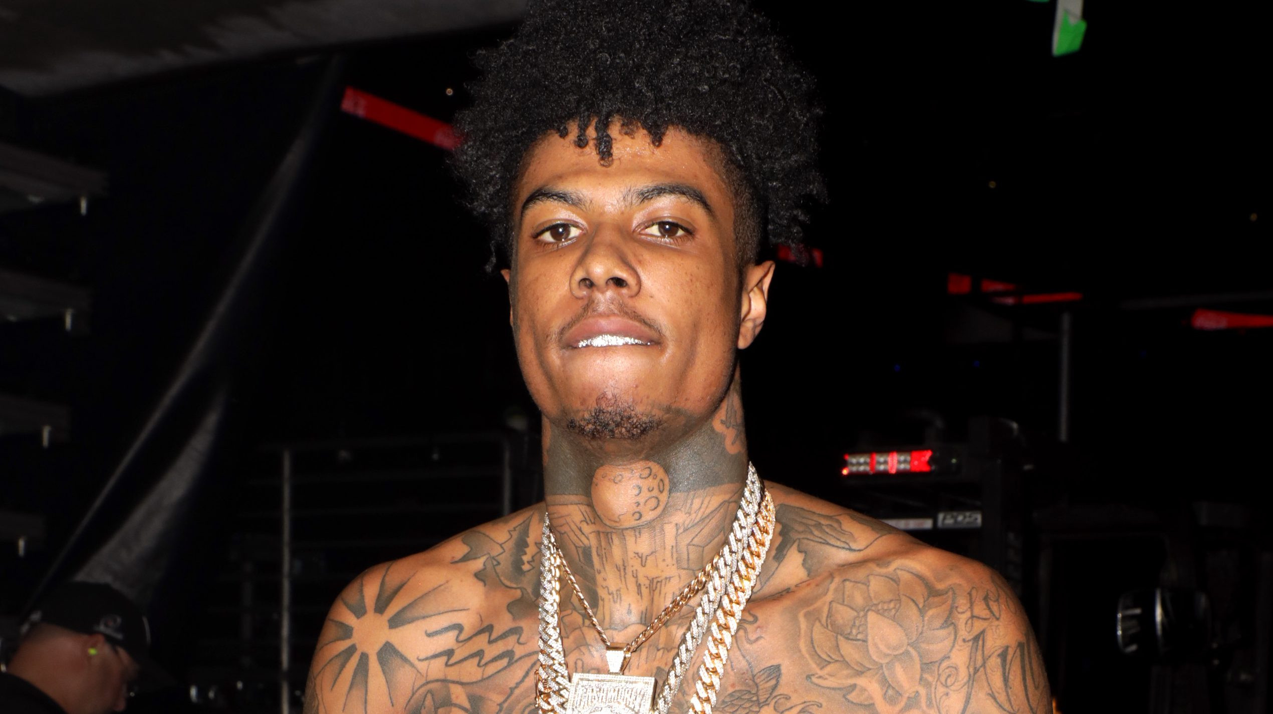 Blueface new face tattoo