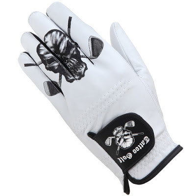 Tattoo Golf White Golf Glove - Premium cabretta leather golf glove