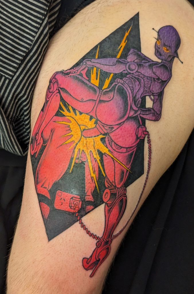 Unique and symbolic tattoos by Onnie O'Leary (@onnieolearytattoo), illustrating how BDSM tattoos can commemorate personal experiences and milestones.