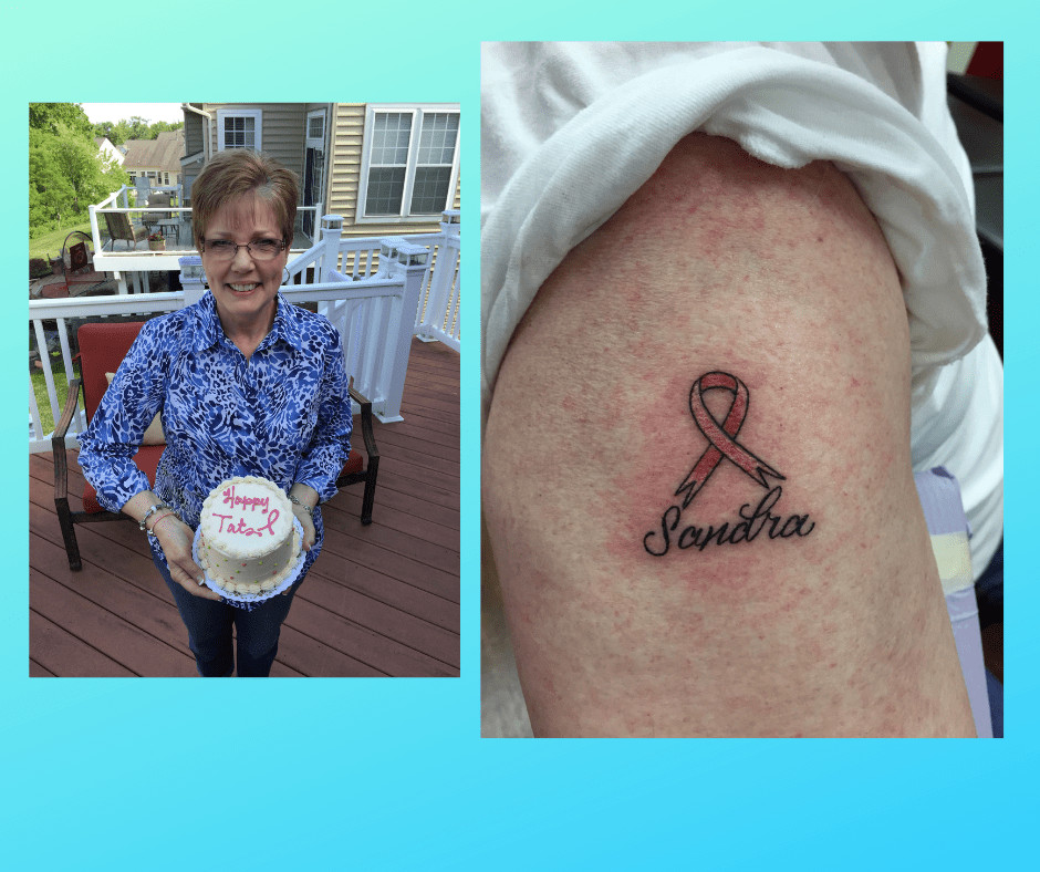 Breast Reconstruction Tattoo: Sandra's areola and nipple tattoo by Vinnie Myers completes her breast cancer journey, showcasing natural-looking 3D artistry.