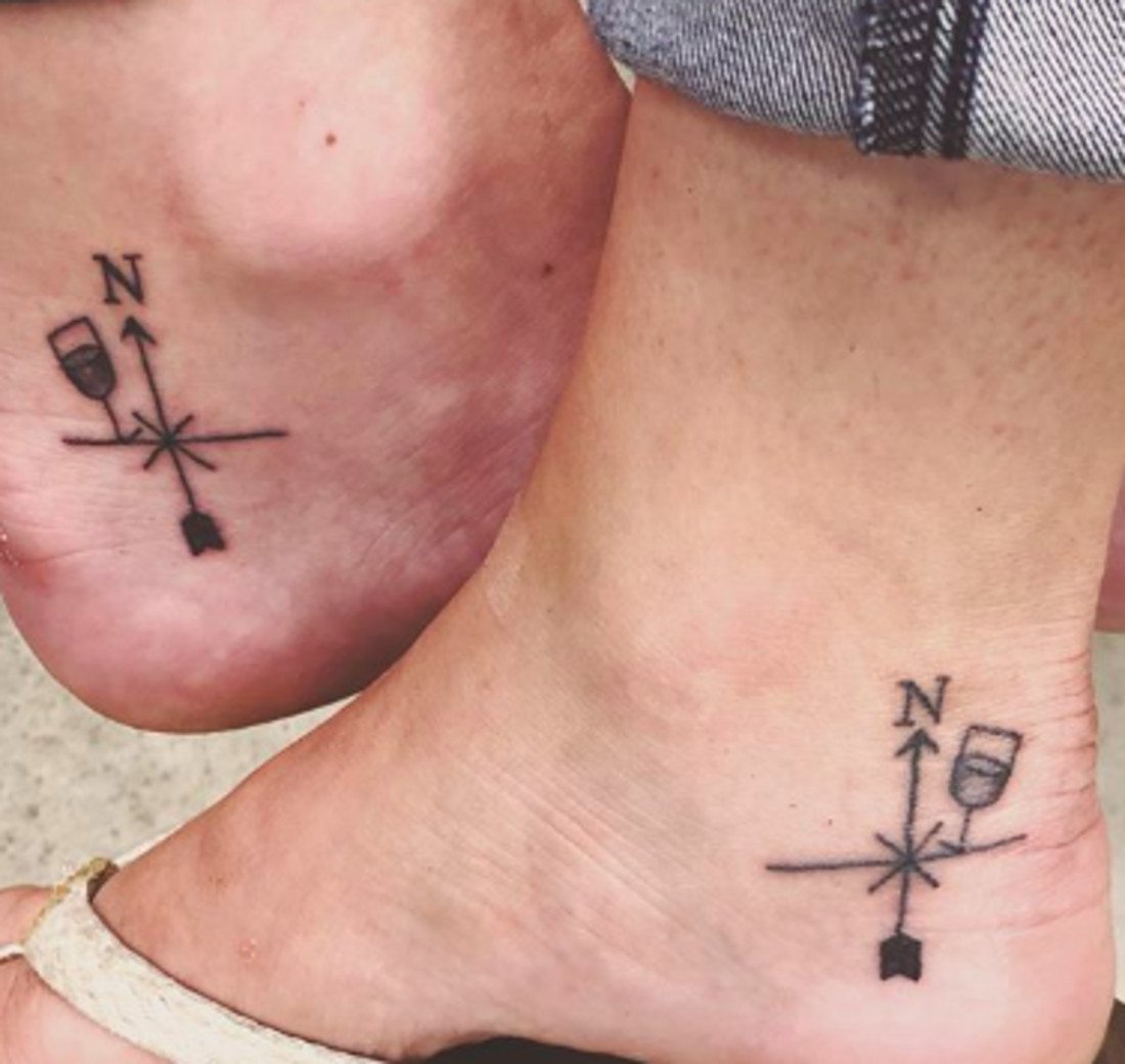 Compass small friendship tattoos