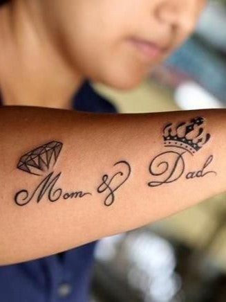 Name Tattoo with Heart Symbol