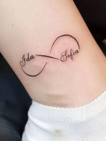Name Tattoo with Infinity Symbol