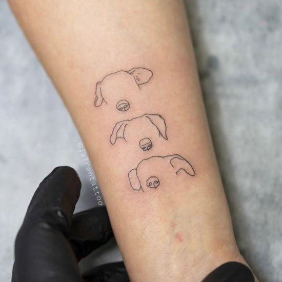 Jairontattoo simple dog ears outline