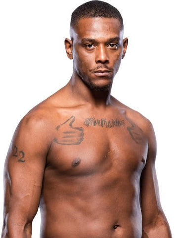 Jamahal Hill chest tattoo featuring &quot;Northsides&quot; and thumbs up symbols