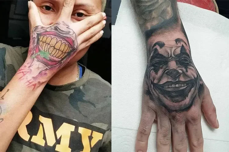 Joker-Smile-Hand-Tattoo