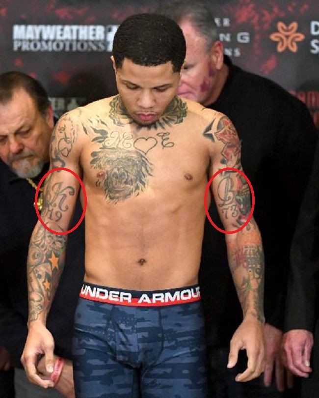 Gervonta Davis' &quot;KB-1973&quot; tattoo, a tribute to his mother.