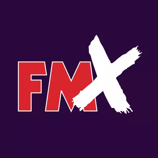 KFMX FM logo representing Lubbock tattoo shops offering cover-up services