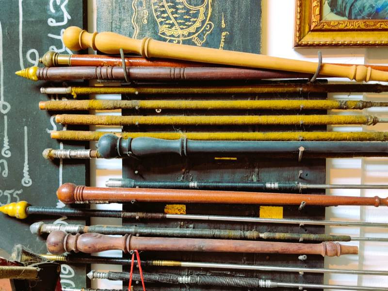 Khem sak or tattoo rods at my Ajarn’s samnak (studio)