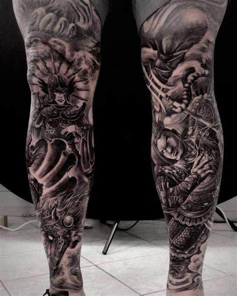Leg sleeve tattoo ideas for men