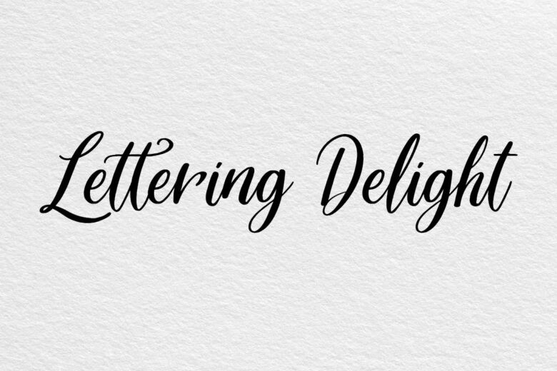 Lettering Delight font example