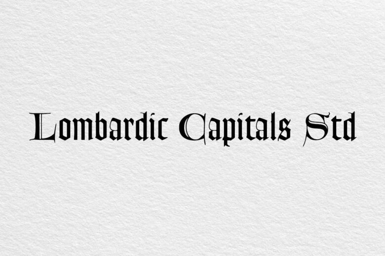 Lombardic Capitals Std font example