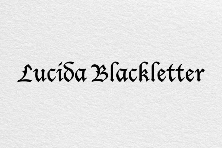 Lucida Blackletter font example