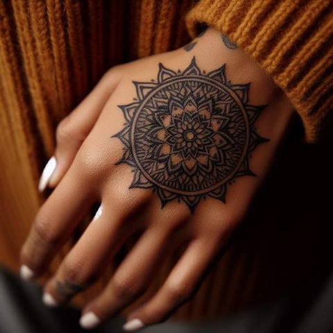 Mandala Hand Tattoo 1