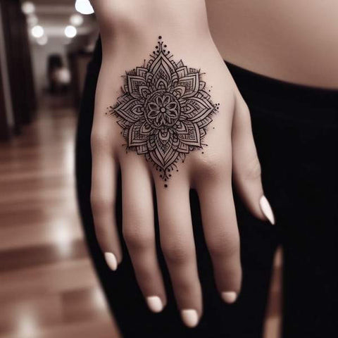 Mandala Hand Tattoo 2