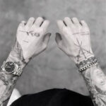 Detailed hand tattoo for men