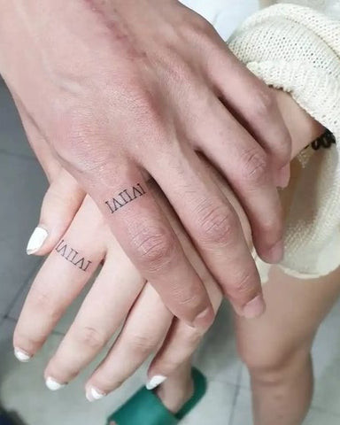 Couple Wedding Finger Tattoo for Men